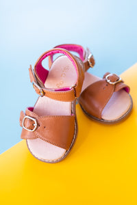 CASSIE | Winged Sandals | Caramel