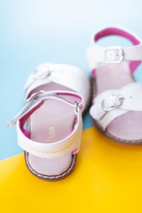 CASSIE | Winged Sandals | Pearl