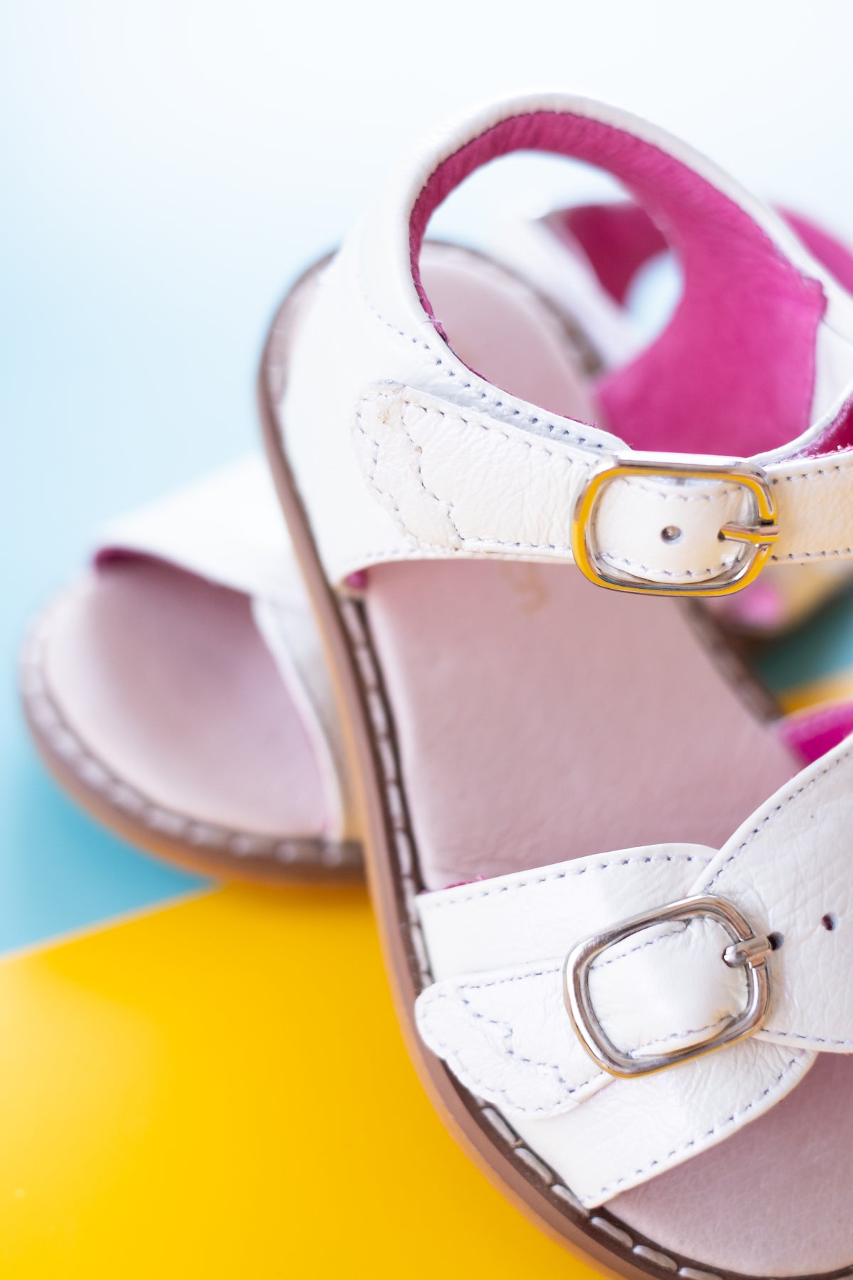 CASSIE | Winged Sandals | Pearl
